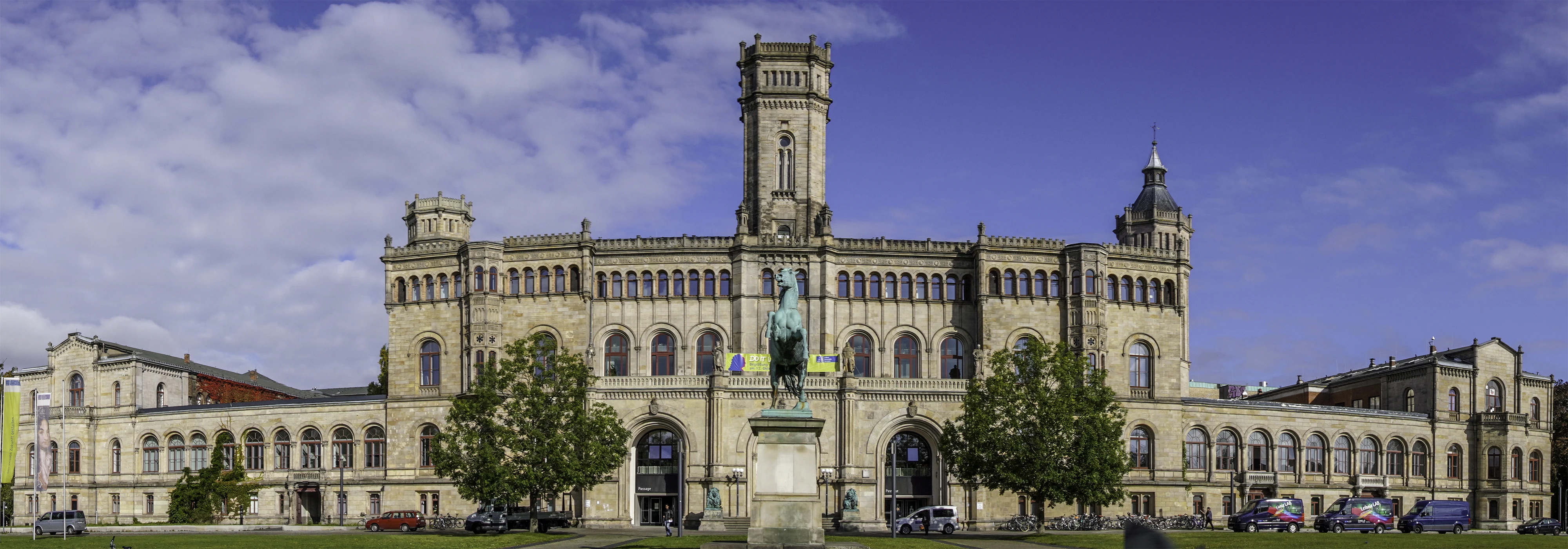 a large building with a clock tower on top of it