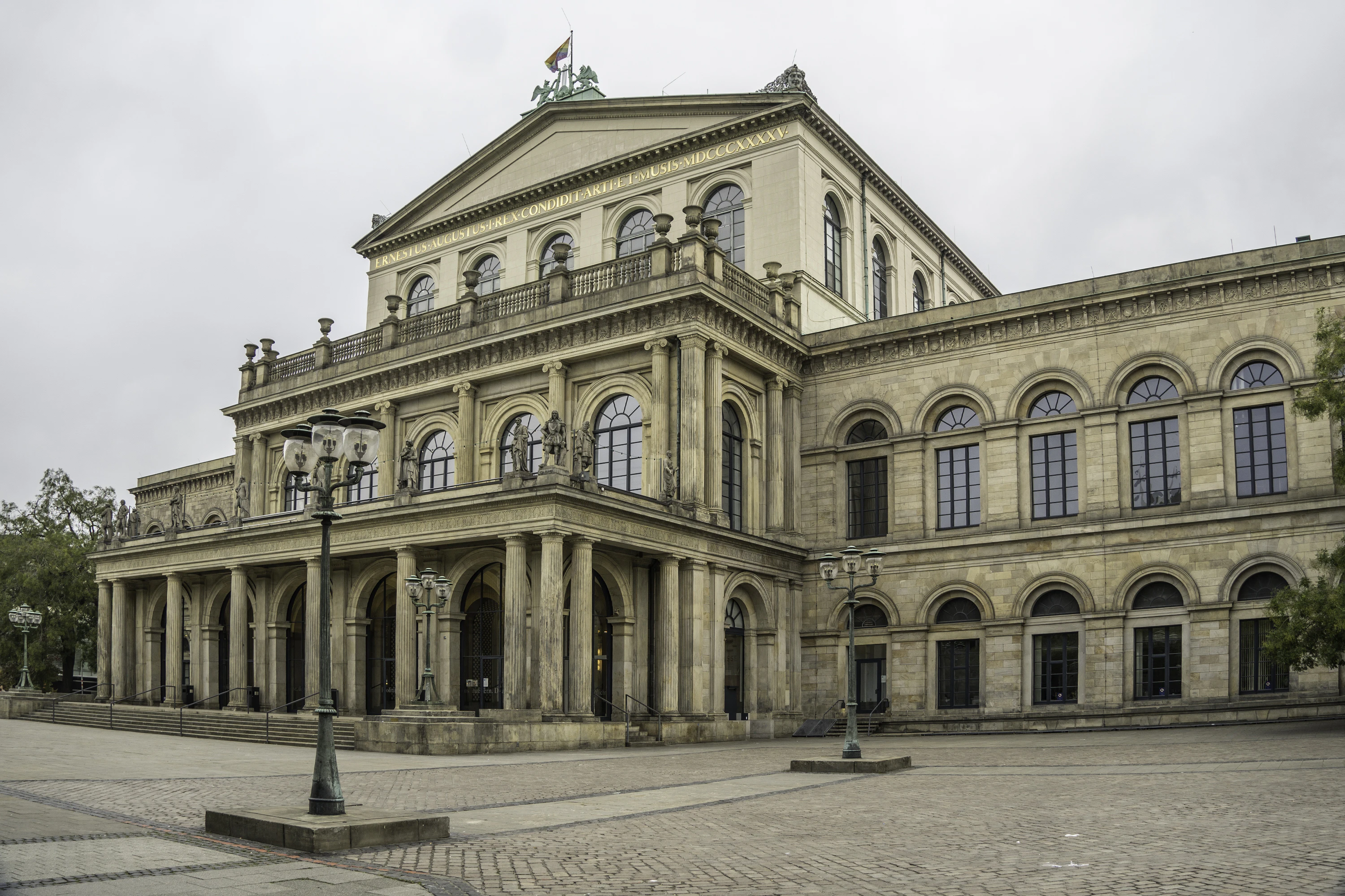 a large stone building with a clock tower on top of it