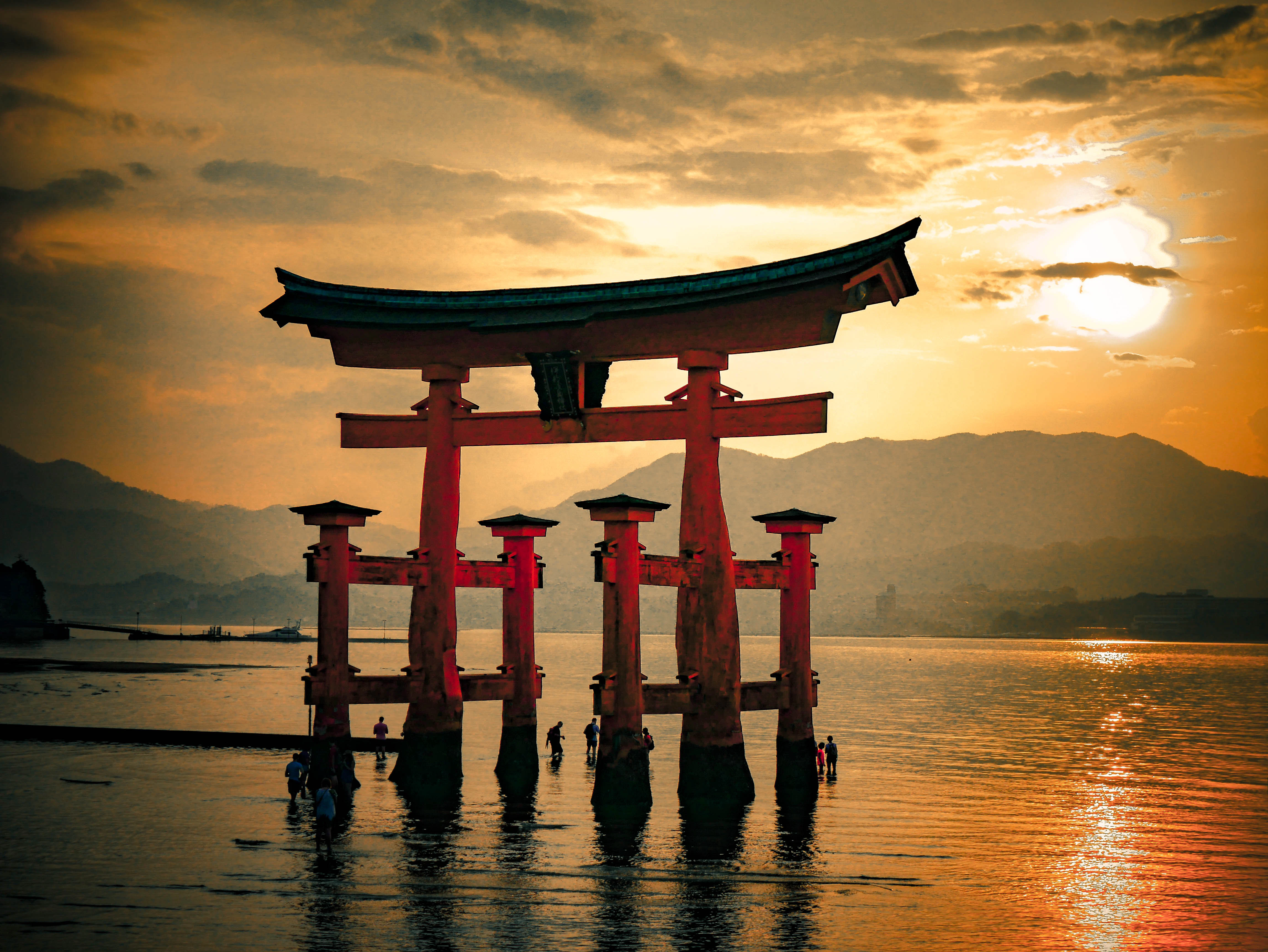 red Itsukushima Torii
